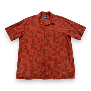 LA Police Gear Shirt Adult EXTRA LARGE Red Tactical Tiki Hawaiian Camp Snap